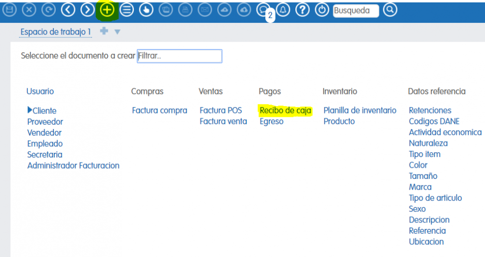 Como crear un Recibo de Caja en el software basico.
